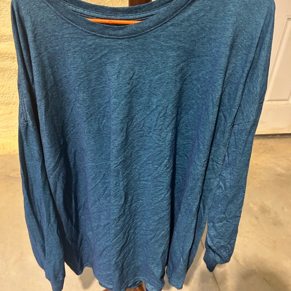 Fruit of the Loom Teal Long Sleeve Shirt